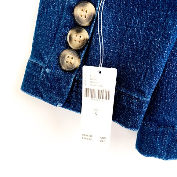 NWT anthropologie pilcro layne denim blazer S - Picture 2 of 7